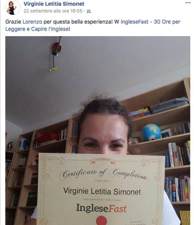 Virginie Letitia Simonet testimonianza AS IngleseFast