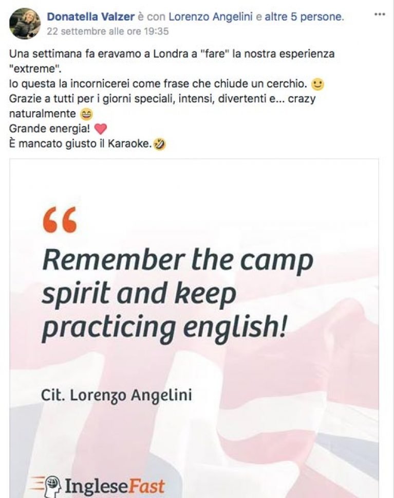 Donatella Valzer testimonianza AS IngleseFast