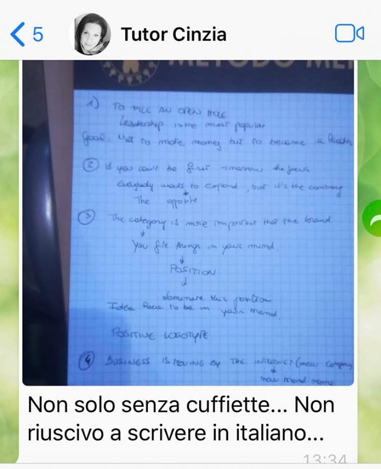 Cinzia Schilliro testimonianza AS IngleseFast
