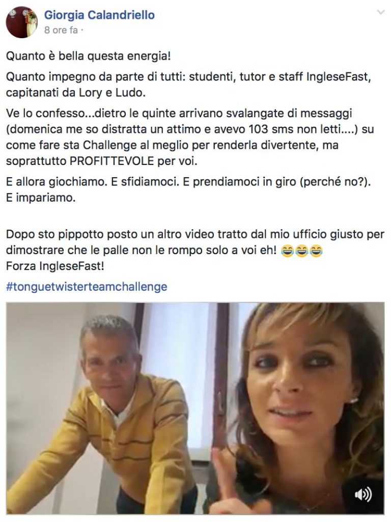 Giorgia Calandriello testimonianza IngleseFast