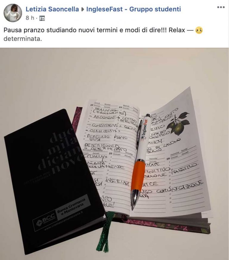 Letizia Saoncella testimonianza IngleseFast