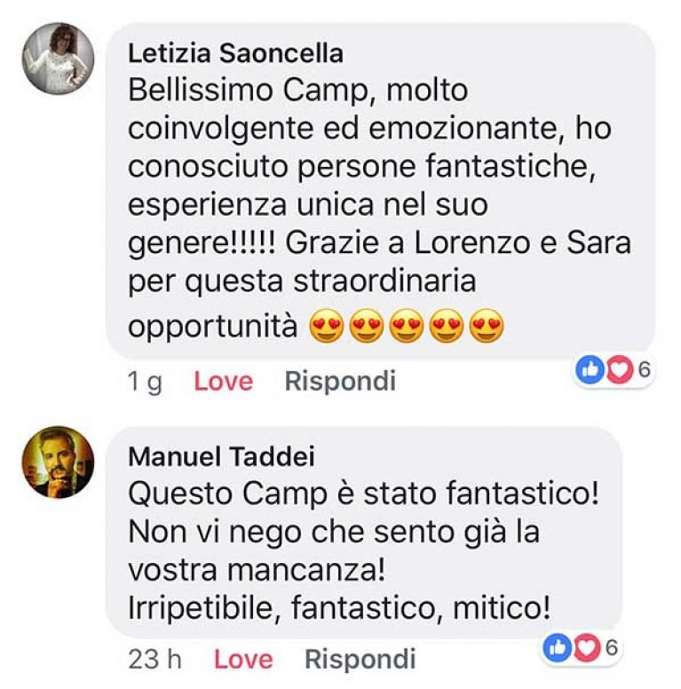 Training-Camp testimonianza IngleseFast