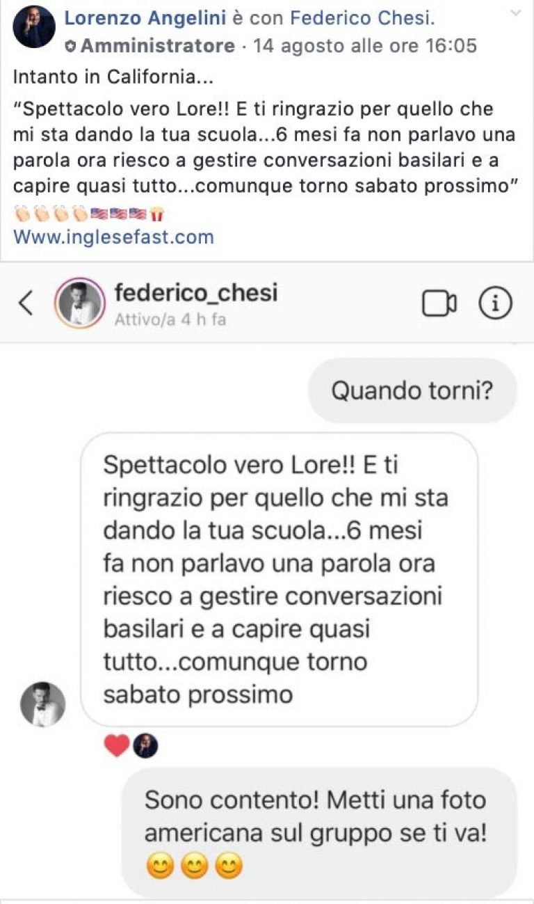 Federico Chesi testimonianza AS IngleseFast