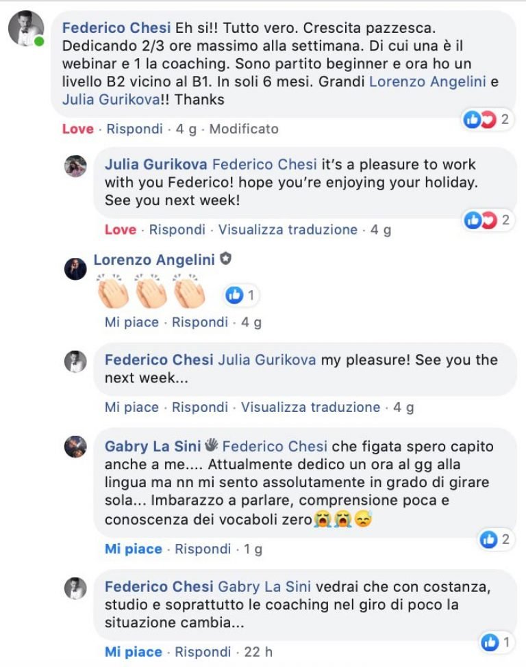 Federico Chesi testimonianza AS IngleseFast