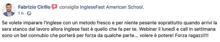 Fabrizio Cirillo testimonianza AS IngleseFast