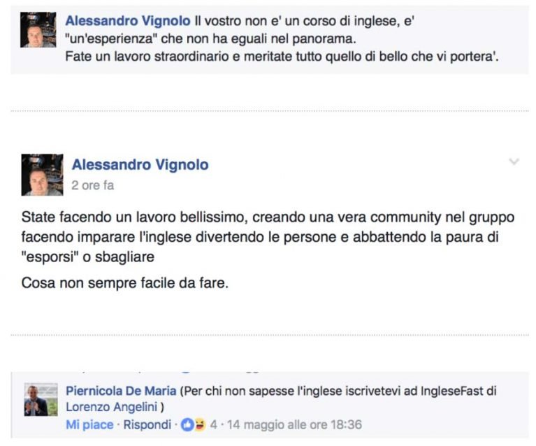 Alessandro Vignolo - Pernicola De Maria testimonianza VIP AS IngleseFast