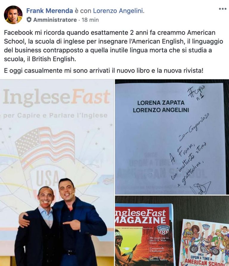 Frank Merenda testimonianza VIP AS IngleseFast