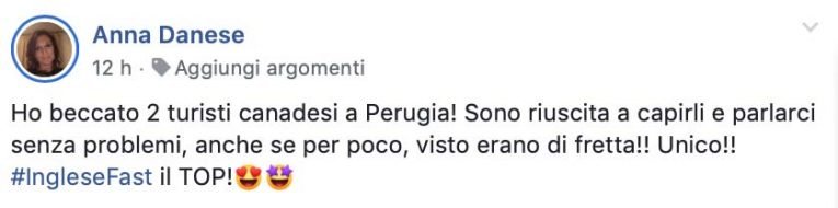 Anna Danese testimonianza AS IngleseFast