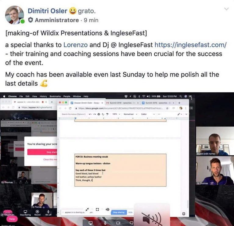 Dimitri Osler testimonianza AS IngleseFast