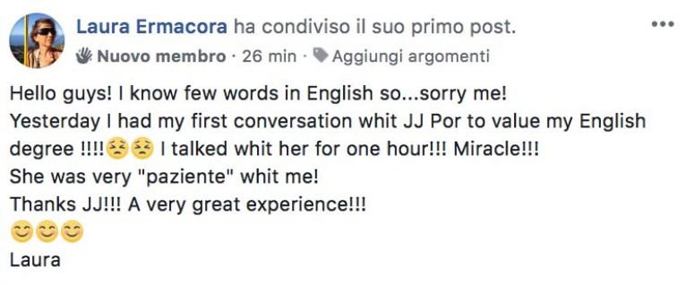 Laura Ermacora testimonianza AS IngleseFast