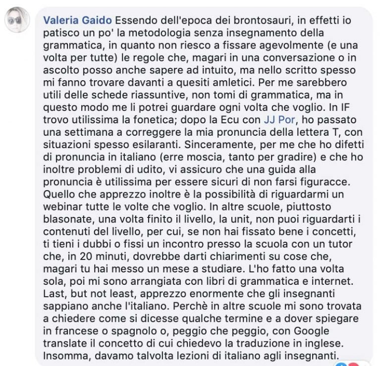Valeria Gaido testimonianza AS IngleseFast