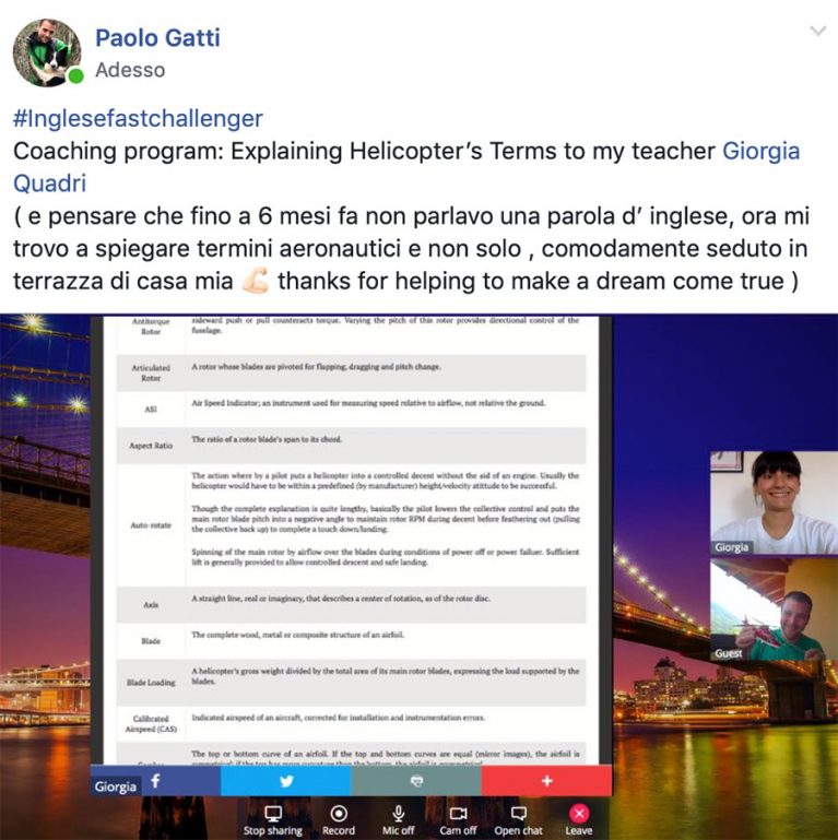 Paolo Gatti testimonianza AS IngleseFast
