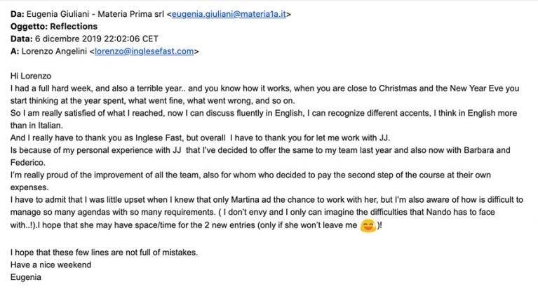 Eugenia Giuliani testimonianza AS IngleseFast