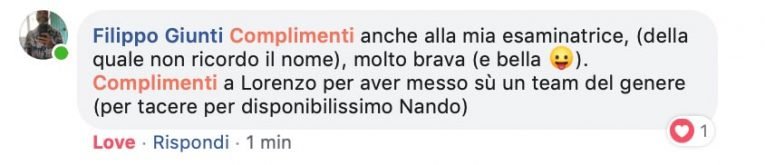 Filippo Giunti testimonianza AS IngleseFast