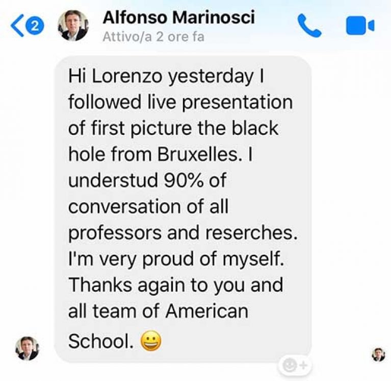 Alfonso Marinosci testimonianza AS IngleseFast