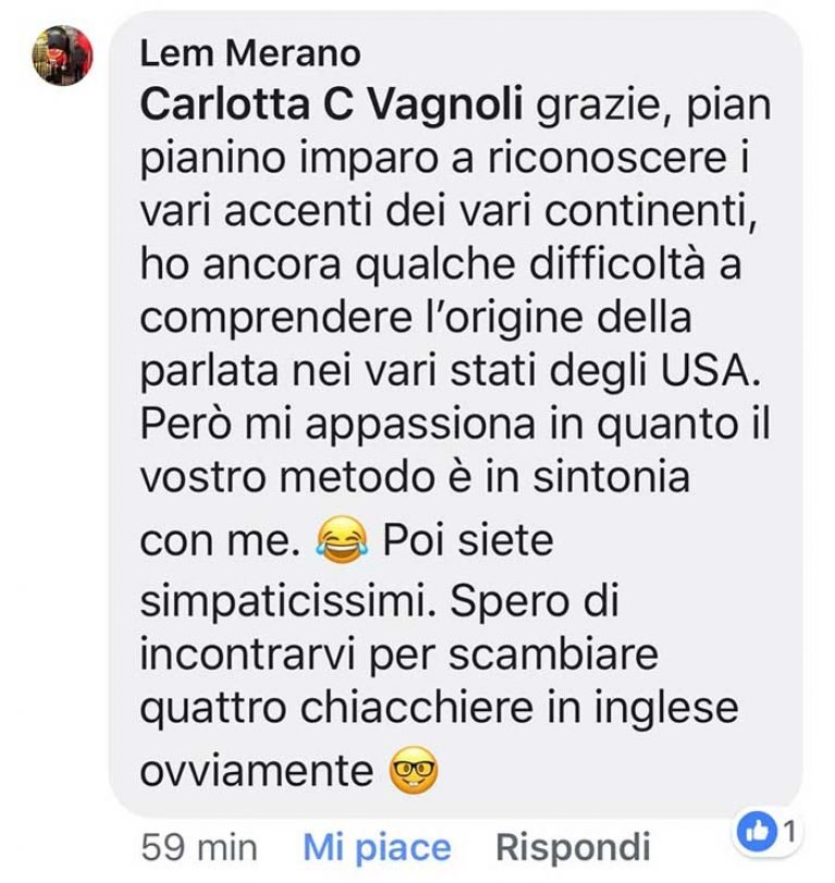 Lem Merano testimonianza AS IngleseFast