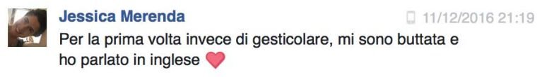 Jessica Merenda testimonianza AS IngleseFast