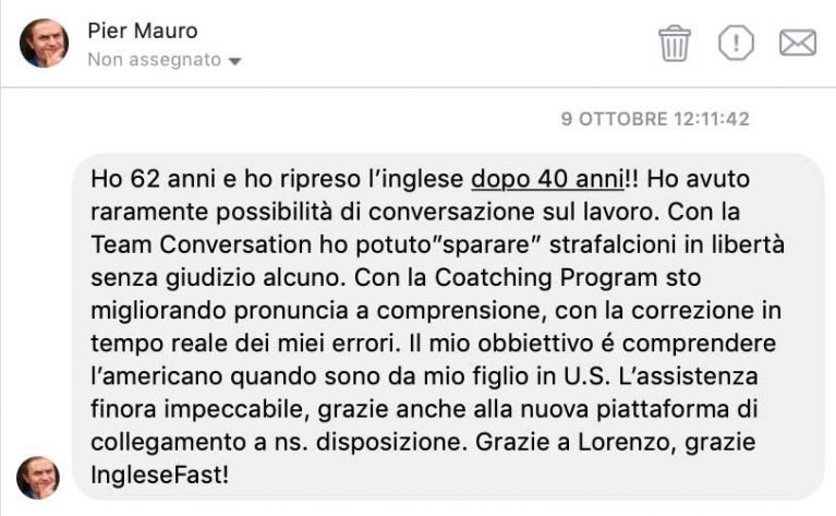 Pier Mauro testimonianza AS IngleseFast
