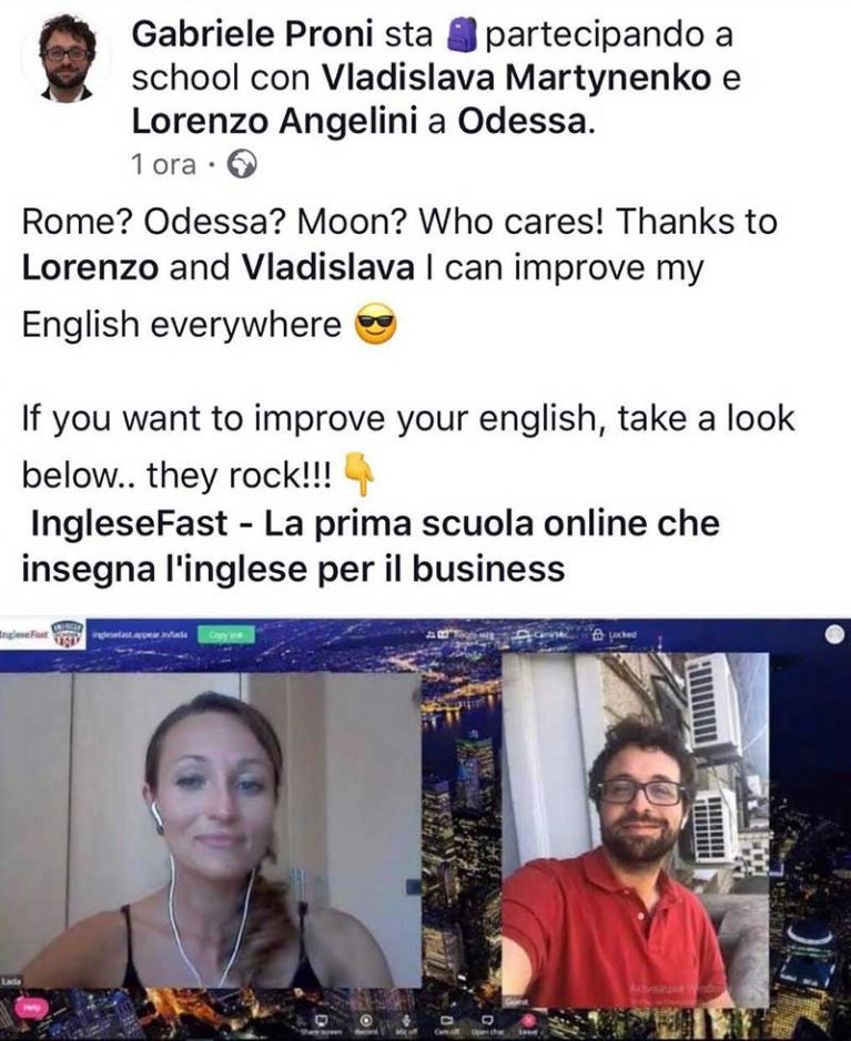Gabriele Proni testimonianza AS IngleseFast