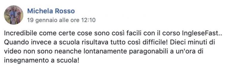 Michela Rosso testimonianza AS IngleseFast