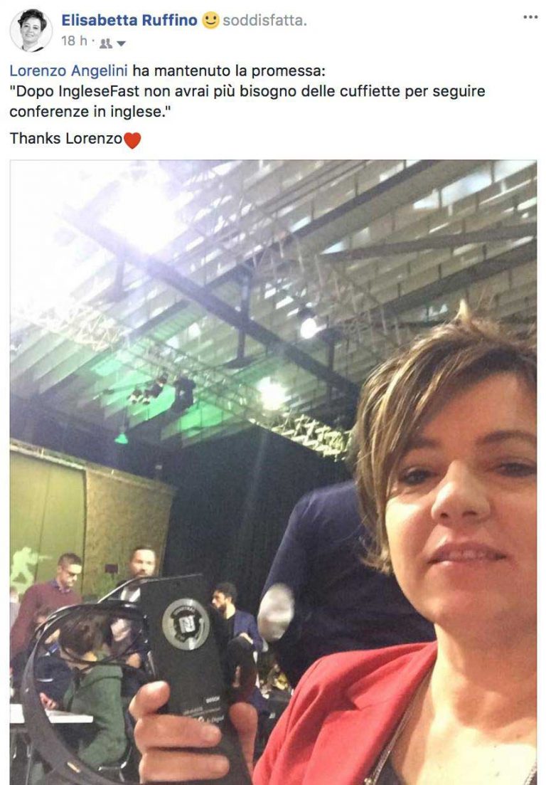 Elisabetta Ruffino testimonianza AS IngleseFast