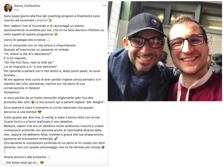 Sonny Zanfardino testimonianza AS IngleseFast