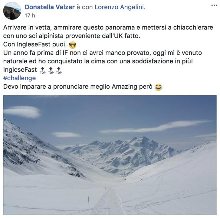 Donatella Valzer testimonianza AS IngleseFast