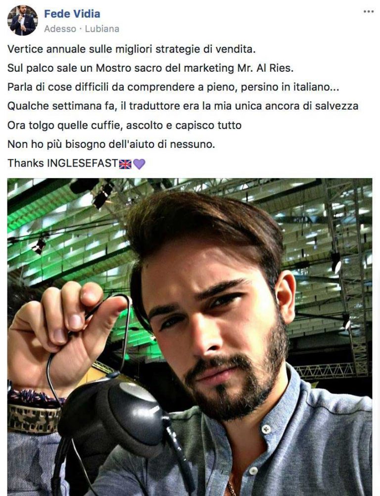 Fede Vidia testimonianza AS IngleseFast