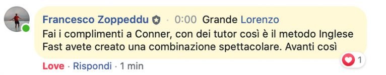 Francesco Zoppeddu testimonianza AS IngleseFast